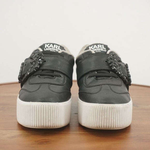 Karl Lagerfeld Black and White Sneakers - Picture 3 of 9